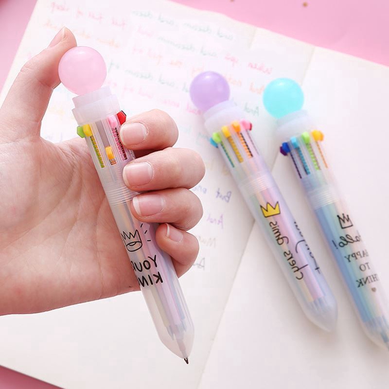 Pulpen Multifungsi 10 in 1 Warna Permen