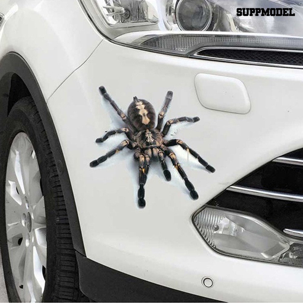 Supmodel Sticker Decal Dekorasi Kaca Jendela Dan Bumper Mobil Motif Gambar Spider Lizard Scorpion 3d