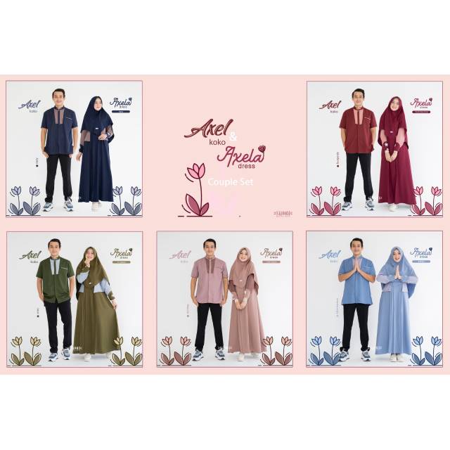 Set couple axel koko dan axela dress original by silmee