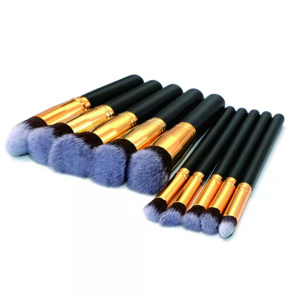 Kabuki Brush Set Kuas Make Up 10 PCS 10pcs MakeUp Brush/Alat Rias/Cantik