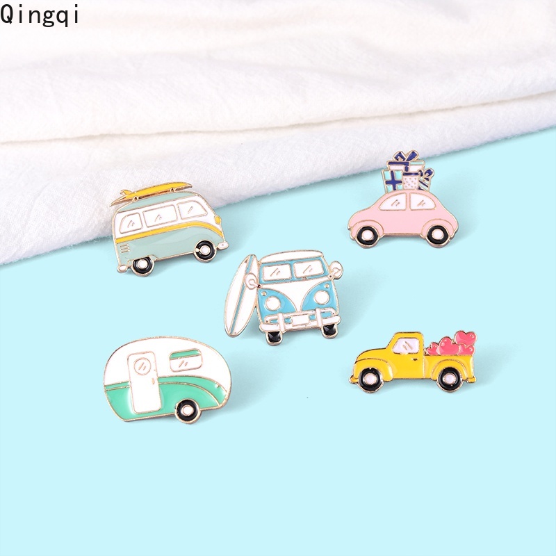 Bros Pin Enamel Desain Kartun Bus Camper Travel Adventure ​Bros Pin Enamel Desain Kartun Lucu Untuk Anak Unisex