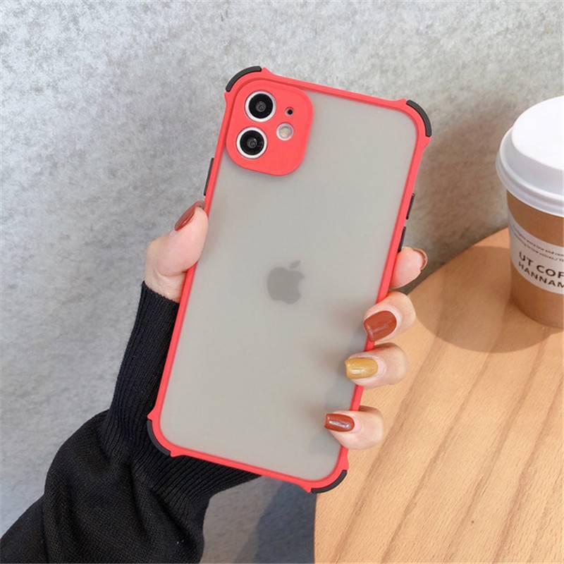 Case Pelindung Bumper Transparan Matte Shockproof Untuk Huawei P50 Pro 30 Pro 40 Pro + Nova8