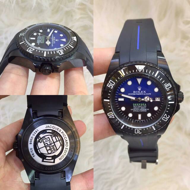 Jam tangan pria ROLEX DEEPSEA AUTOMATIC RUBBER GRADE PREMIUM AAA+