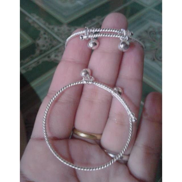 Gelang bayi perak murni