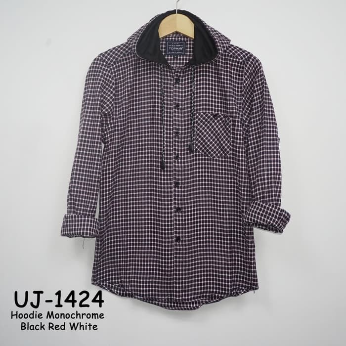 Hem Flanel Baju Motif Kotak Atasan Cowok Kekinian Flannel Dis BS104   Lengan Panjang / Flannel Hoo