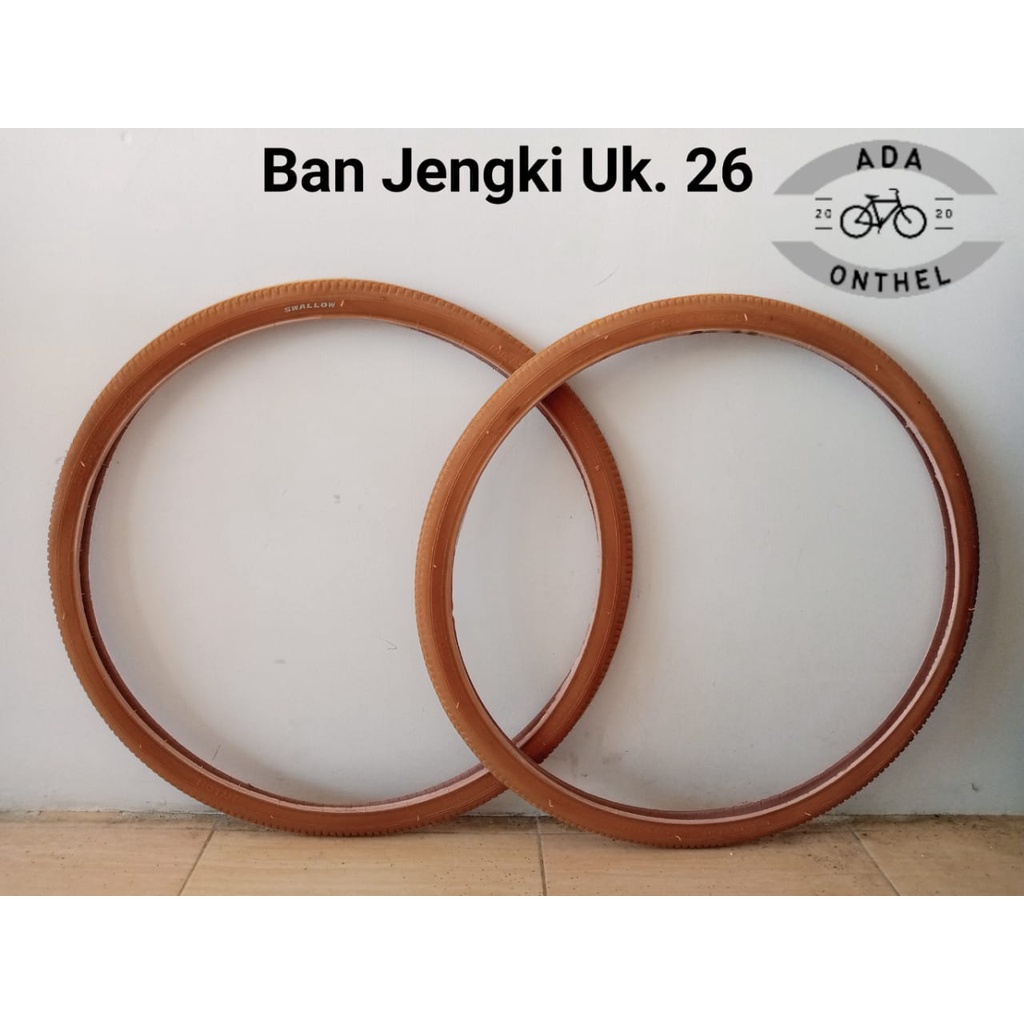 BAN SEPEDA ONTHEL JENGKI UKURAN 26 WARNA COKLAT BATA MERK SWALLOW
