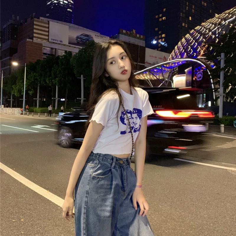 MOOGU ♡ Crop top / kaos wanita baju atasan korea