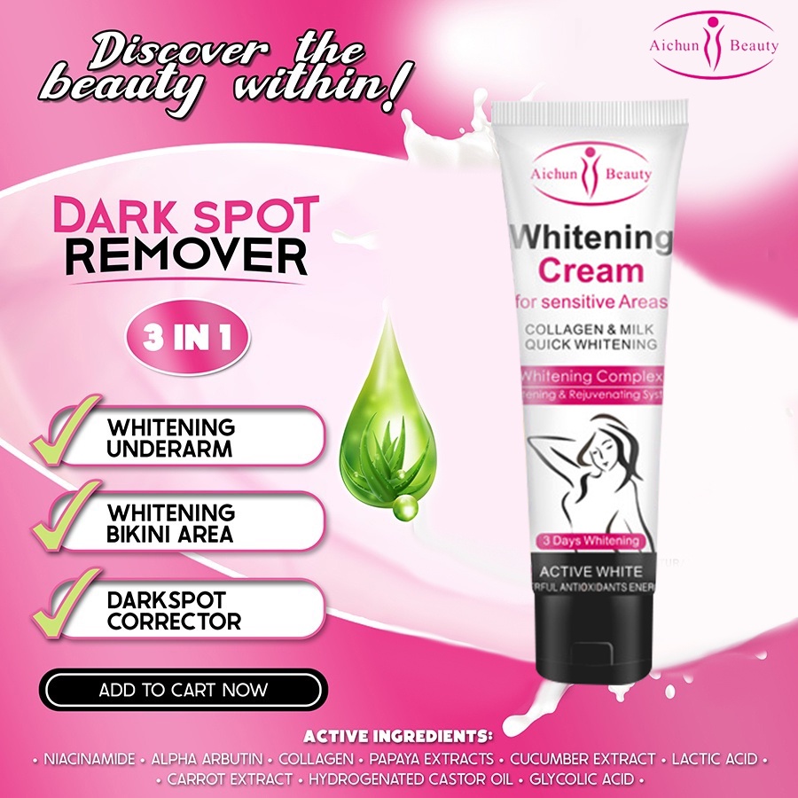 cream ketiak cream pemutih selangkangan pemutih lutut pemutih leher pemutih kaki 50g  Pemutih Permanen  Dapat digunakan untuk menghilangkan bau ketiak