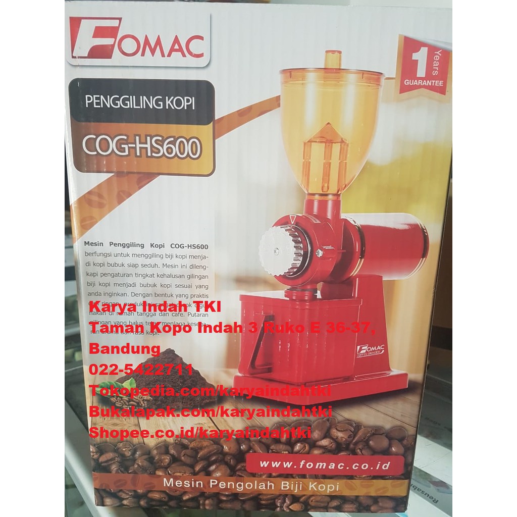 Fomac Coffee Grinder COG-HS600 COG HS 600 Mesin Penggiling Giling Biji Kopi Model 600N