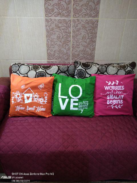 Sarung Bantal Kursi/sarung Bantal Tulisan/sarung Bantal Kata Murah