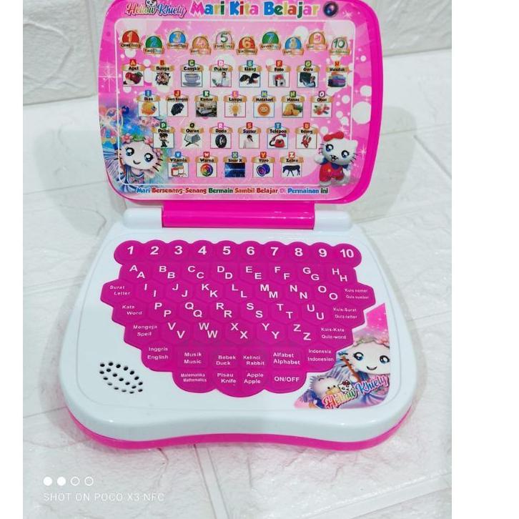 SALEE!!!!.. MAINAN LAPTOP MINI laptop anak,mainan edukasi dua bahasa untuk belajar anak