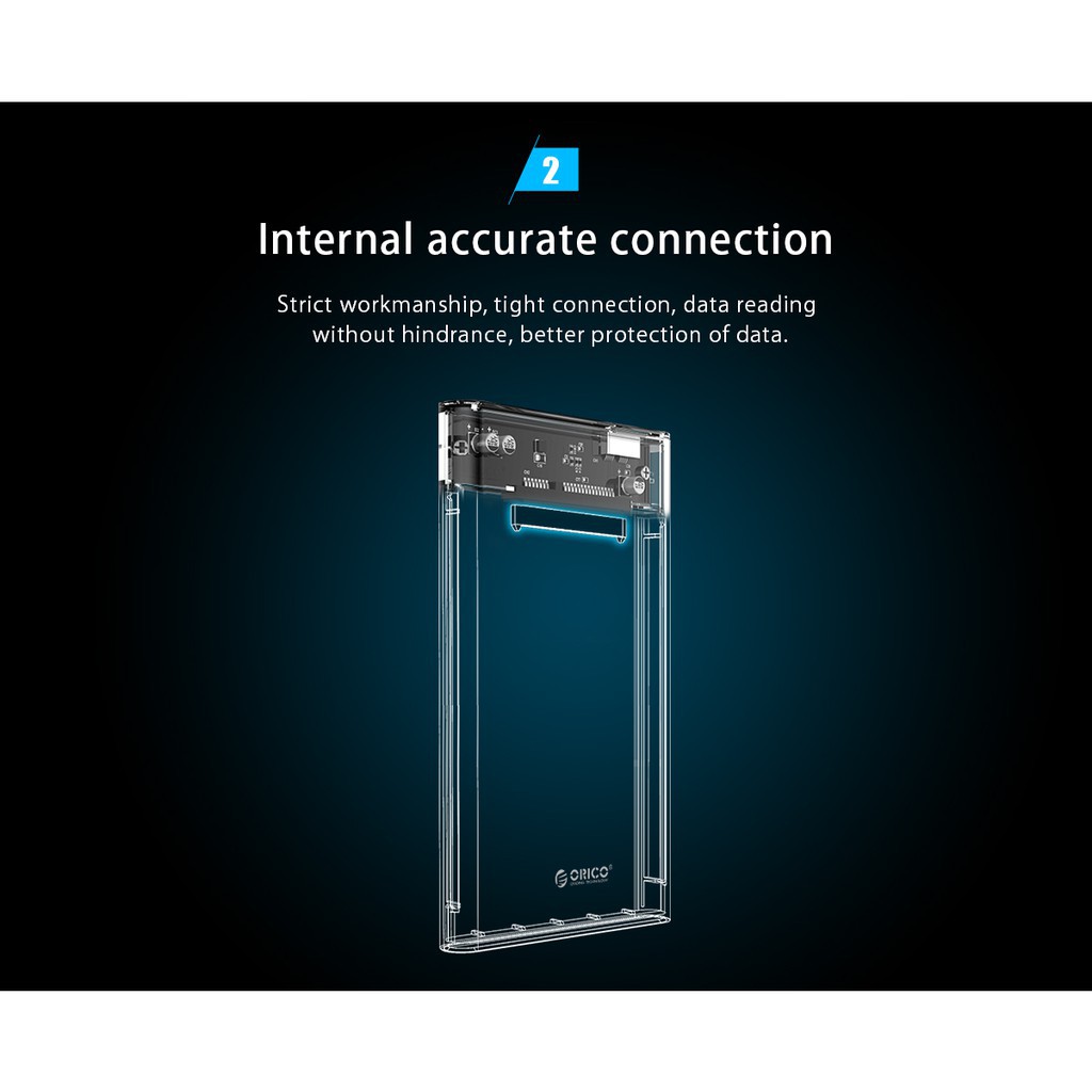 Grab Medan Transparent 2.5 inch SATA USB 3.0 Enclosure ORICO 2139U3