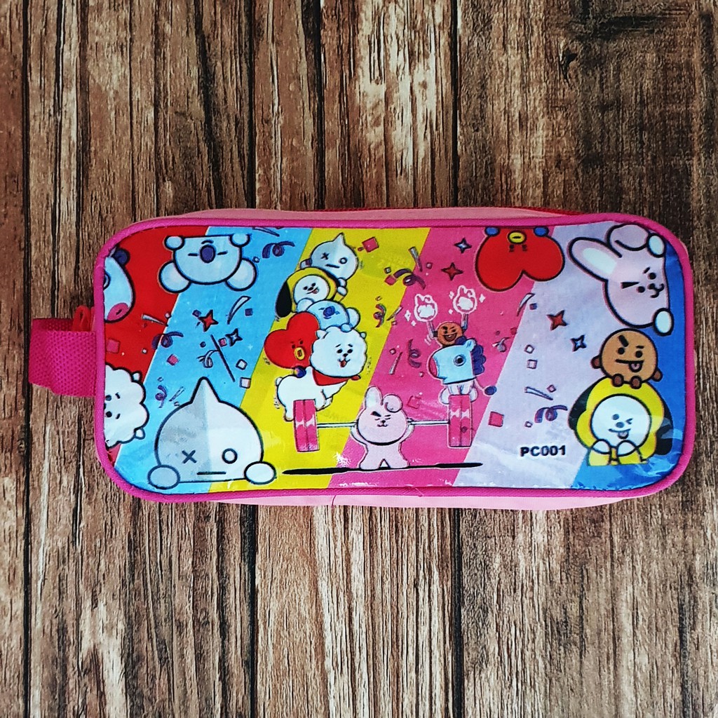 KOTAK PENSIL BT21 KPOP / TEMPAT ALAT TULIS BT21 TERLARIS-K.P - BT21 SOFT PINK