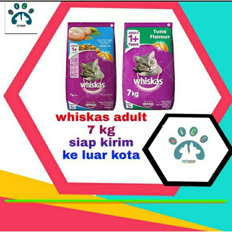 Bisa Cargo Expedisi Whiskas Adult 7 Kg Tuna / Ocean fish Makanan Kucing 7 kg