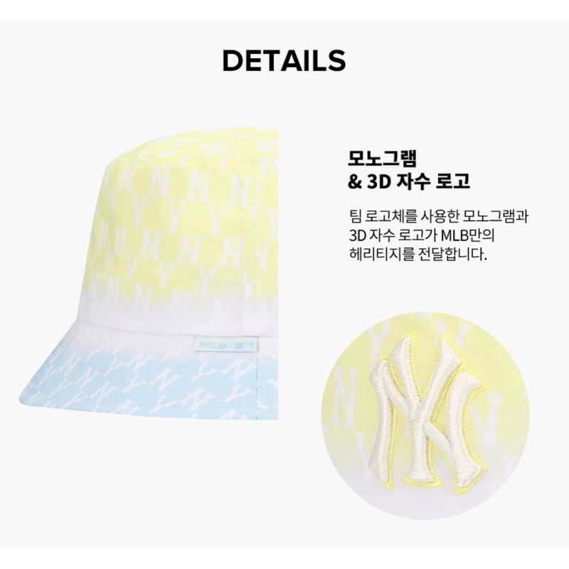 MLB Monogram Tie-Dying Bucket Hat NY Yankees