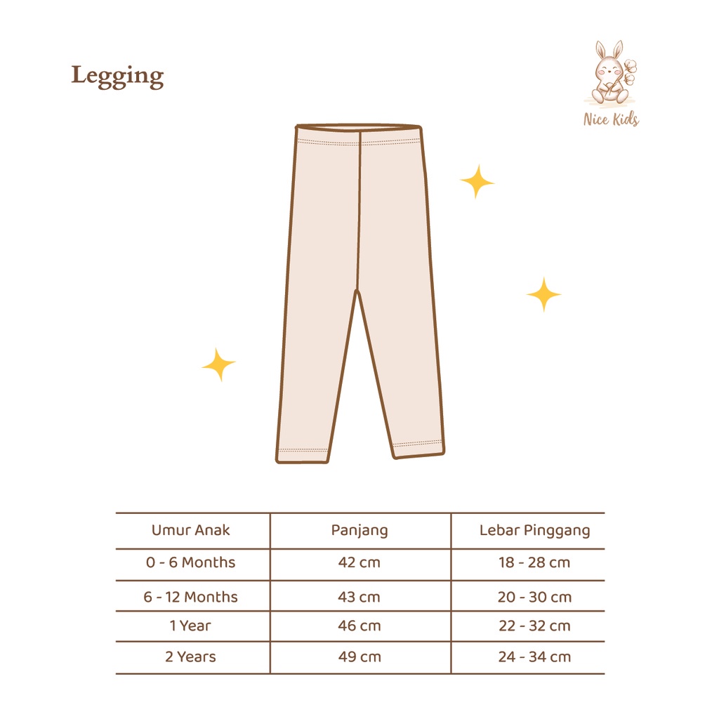 NICE KIDS NICEKIDS LEGGING KIDS LEGGING ANAK NICEKIDS LEGGING BAYI 0 - 2 TAHUN