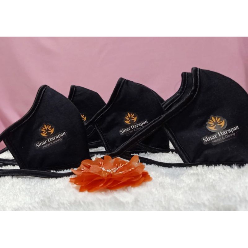 Masker Kain Custom Sablon Logo 2 Ply