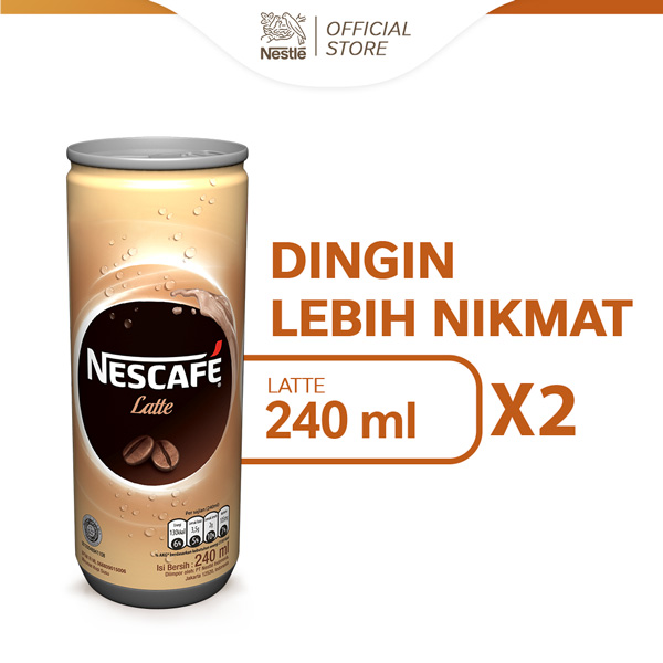 

NESCAFE Minuman Kopi Susu Kopi Kaleng Latte 240 ml x 2 pcs