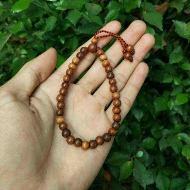 Gelang Tasbih Kayu Stigi Laut Asli