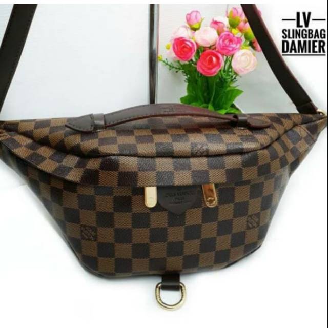 Tas Selempang wanita LV bumbag slim tas pinggang /selempang