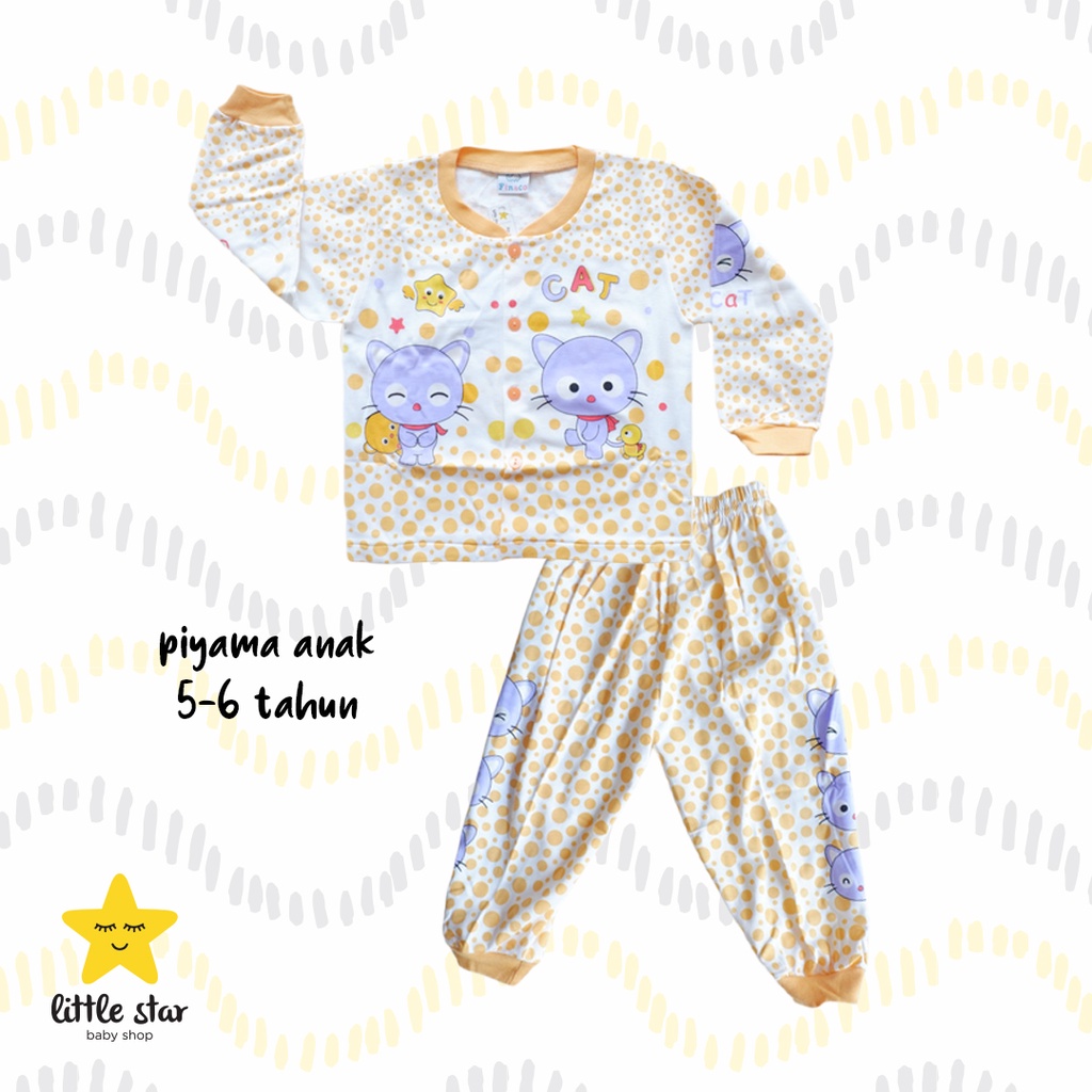 Finaco Piyama Anak | Set Baju Tidru Anak Cowok Cewek | Setelan Piama Anak