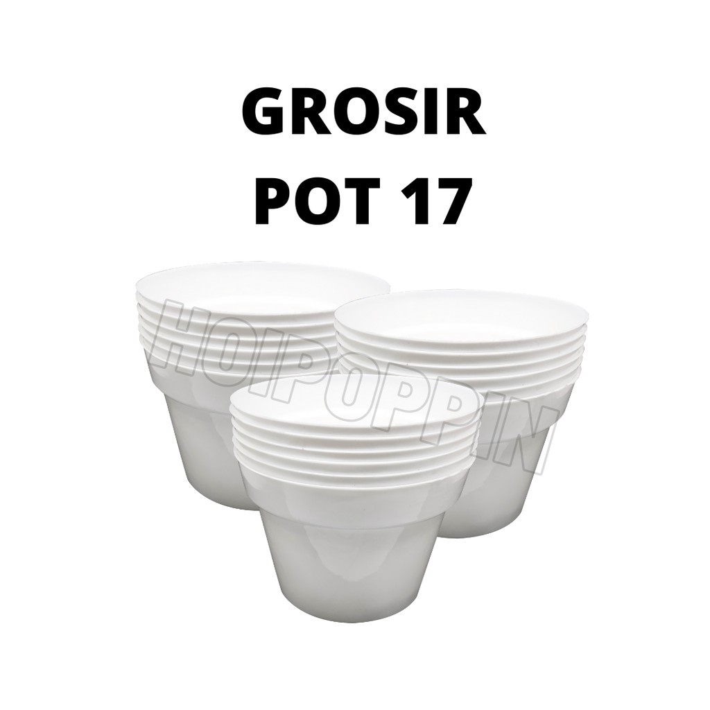 HPP - GROSIR POT 17 PUTIH / POT 17 PUTIH / POT PEMBIBITAN / POT HARGA GROSIR / POT POLOS PUTIH