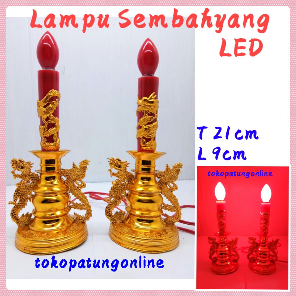 Lampu Sembahyang LED Motif Naga Hong T021