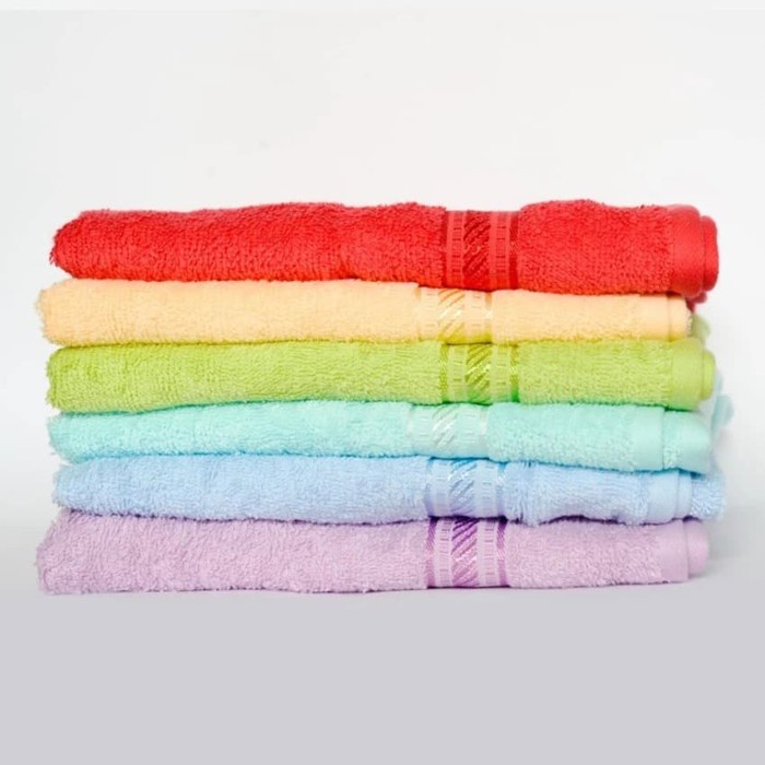Handuk Mandi Merah Putih 50 x100 cm Polos Dewasa Towel Bath