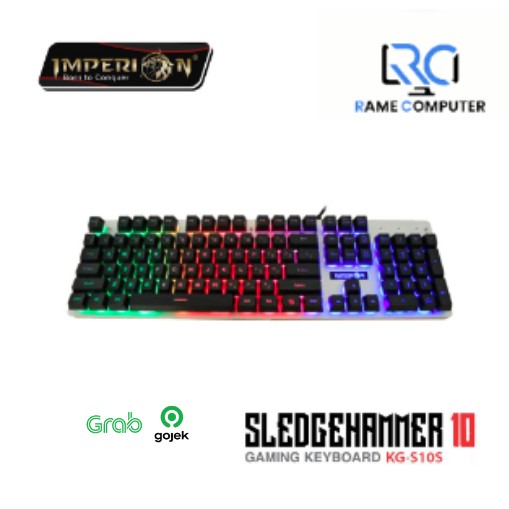 Keyboard Gaming RGB Imperion Sledgehammer 10  KG-S10B Rainbow Backlight full size