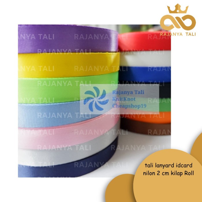 

READY tali lanyard idcard nilon 2 cm kilap Roll TERMURAH