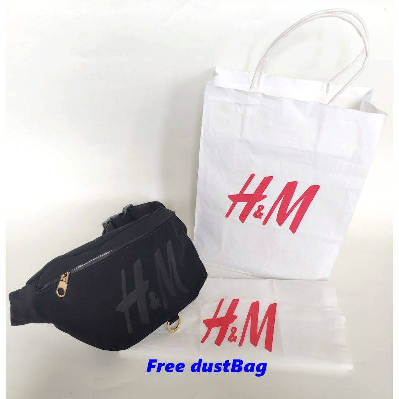 TAS PINGGANG H&amp;M VELVET ORI /WAISTBAG H&amp;M ORI IMPORT FREE DUSTBAG