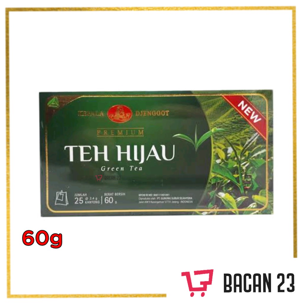 Kepala Djenggot Teh Hijau Green Tea (60gr) / Teh Hijau Seduh Bubuk / Bacan 23 - Bacan23