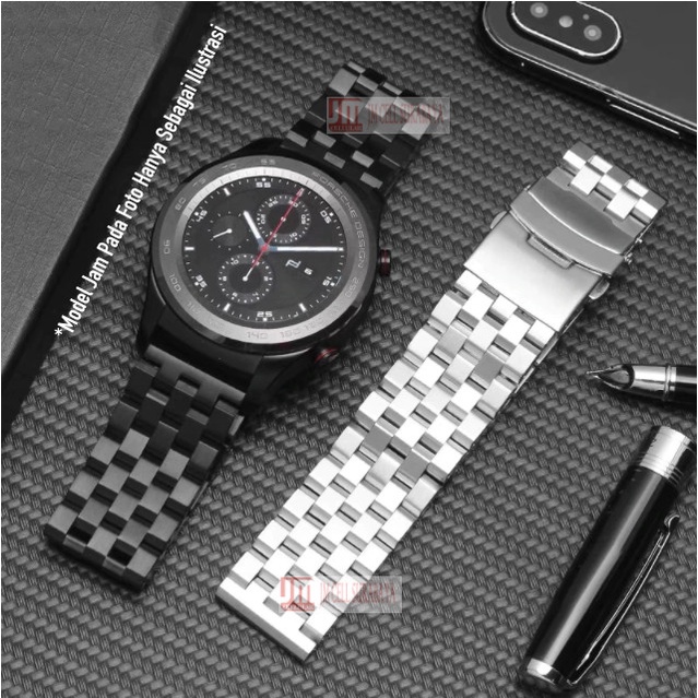 SUPER ENGINEER II Watch Strap Eggel Tempo 3 Style (Bulat) - Tali Jam Tangan 22mm Stainless Steel