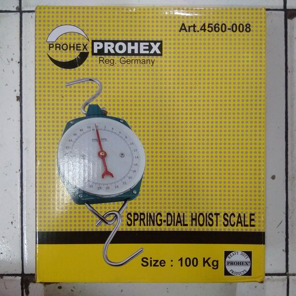 TIMBANGAN GANTUNG DIAL 100 KG PROHEX   l Laris