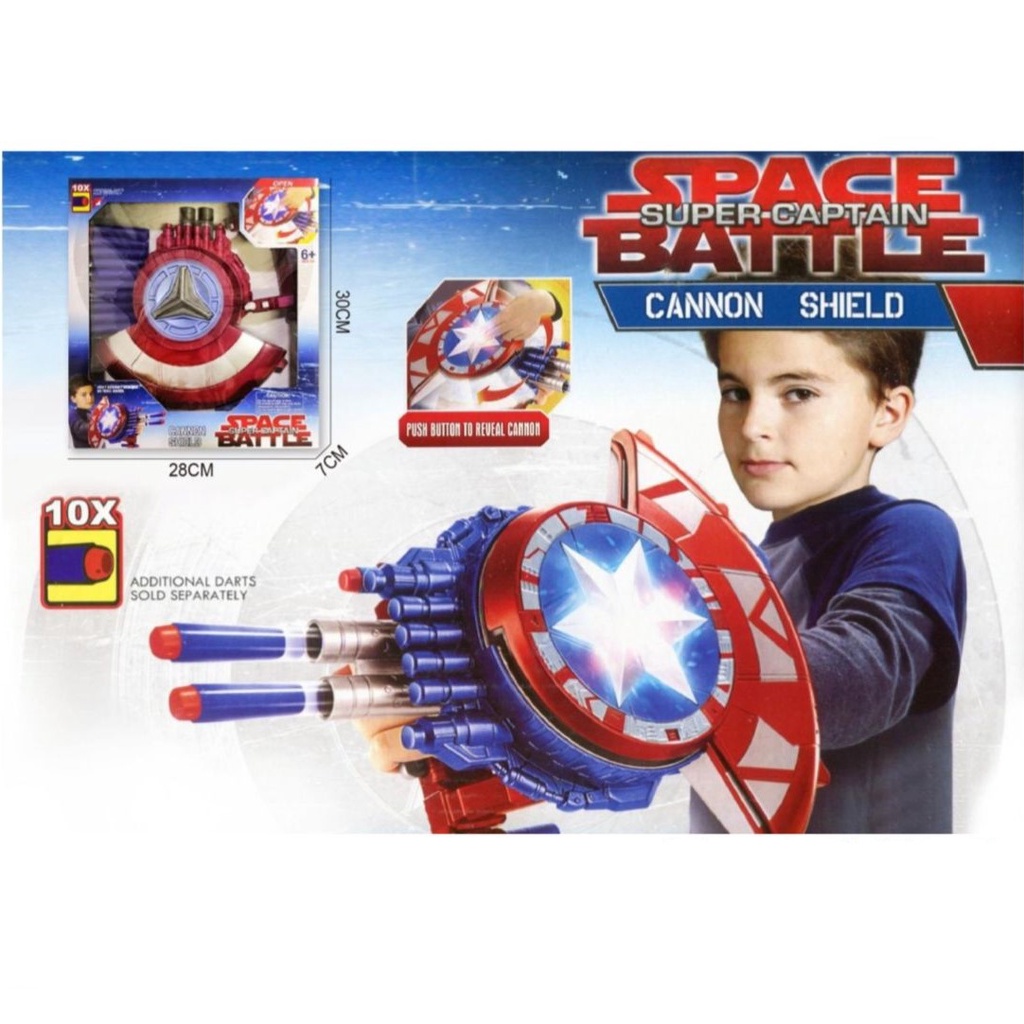 Mainan Anak TAMENG CAPTAIN AMERIKA Cannon Shield Space Battle Tameng