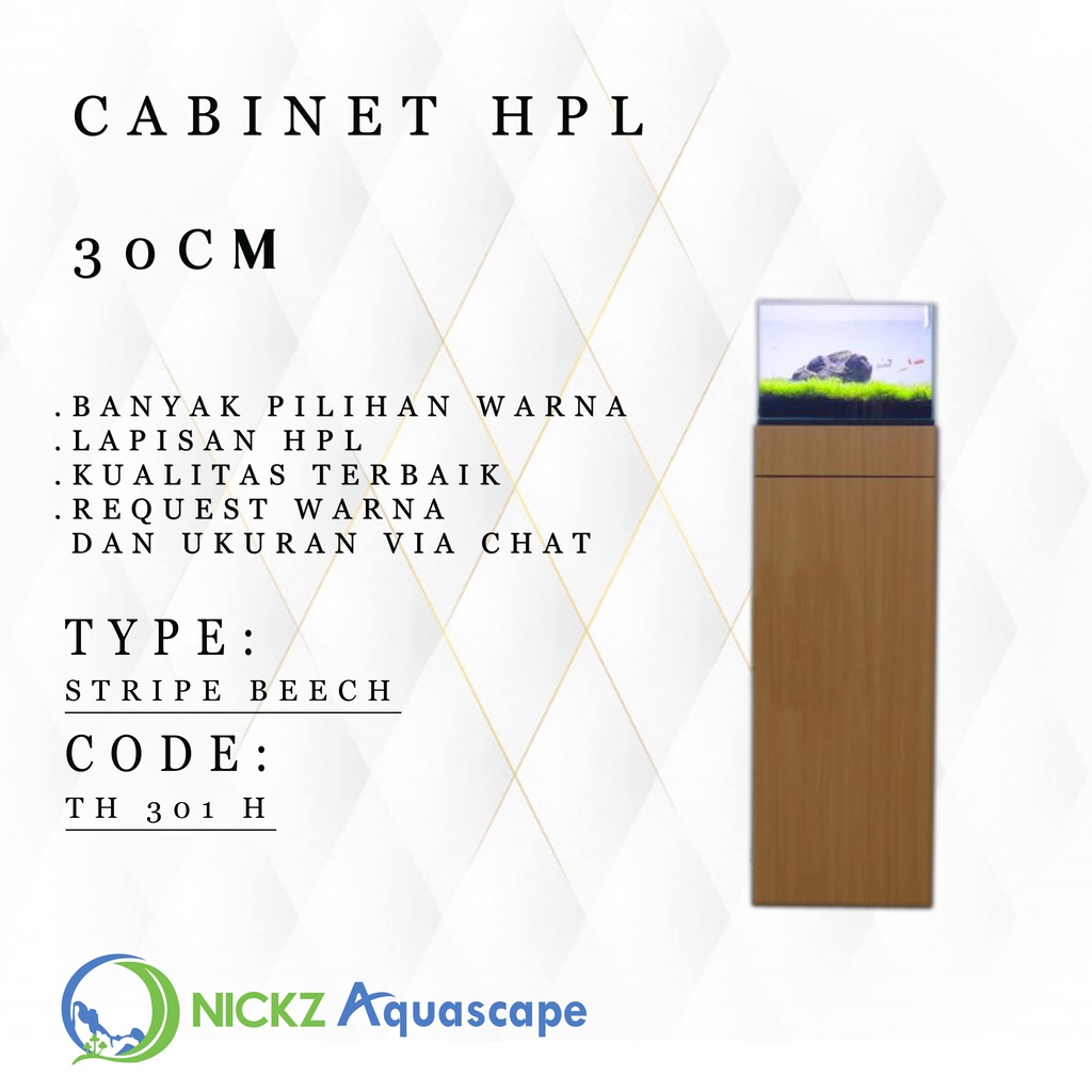 CABINET / MEJA / AQUARIUM AQUASCAPE / TACO HPL / 30 cm / MEJA AQUARIUM