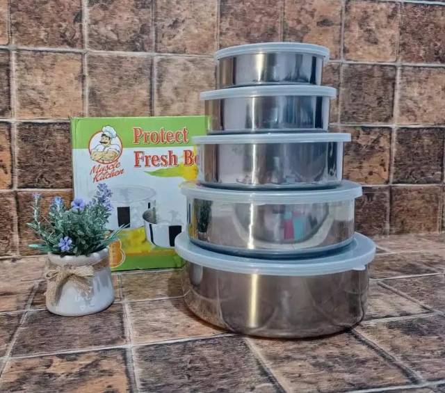 Medan Termurah bundara set Rantang stainless 5 susun Fresh Box + Tutup