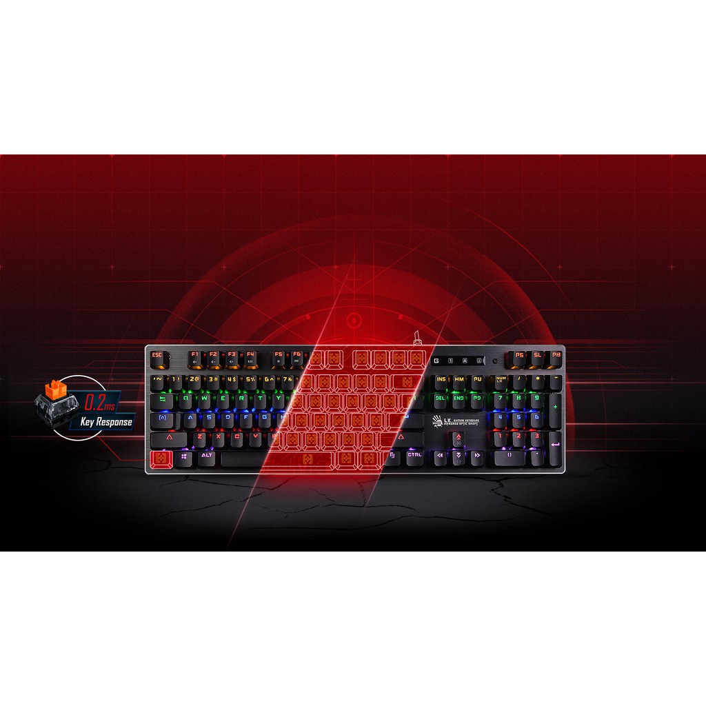 Bloody B760 Gaming Keyboard Black Switch Neon Lighting USB