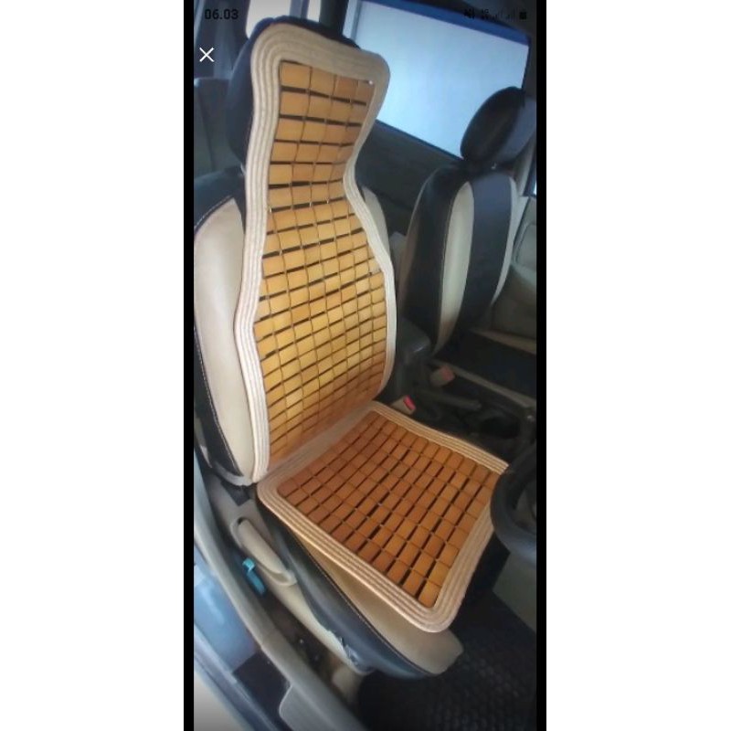 Alas Bambu Sandaran Jok Mobil Premium Tatak Bambu Asli