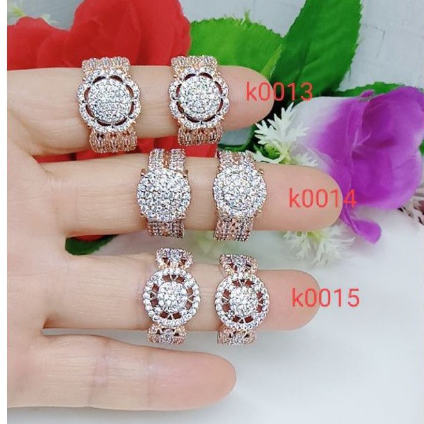 Cincin xuping kombinasi permata full k0013-0015