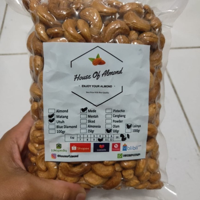 

4eh Kacang Mede / Mete Panggang Jumbo 500Gr 60Jhh