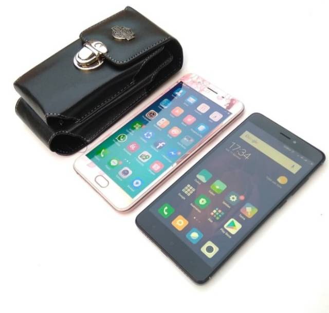 Dompet HP PRIA KULIT SINTETIS BLACK HD