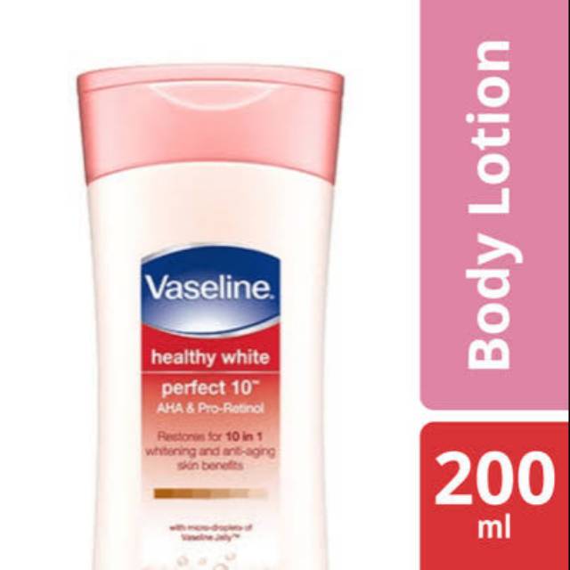 Jual Vaseline Healthy White Perfect 10 AHA & PRORETINOL Shopee Indonesia