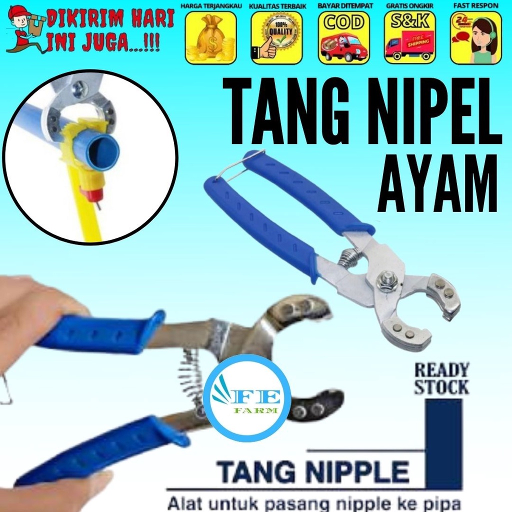 Tang Klem Jepit Nipel Nipple Nepel Ayam Bahan Stainless  FEFARM