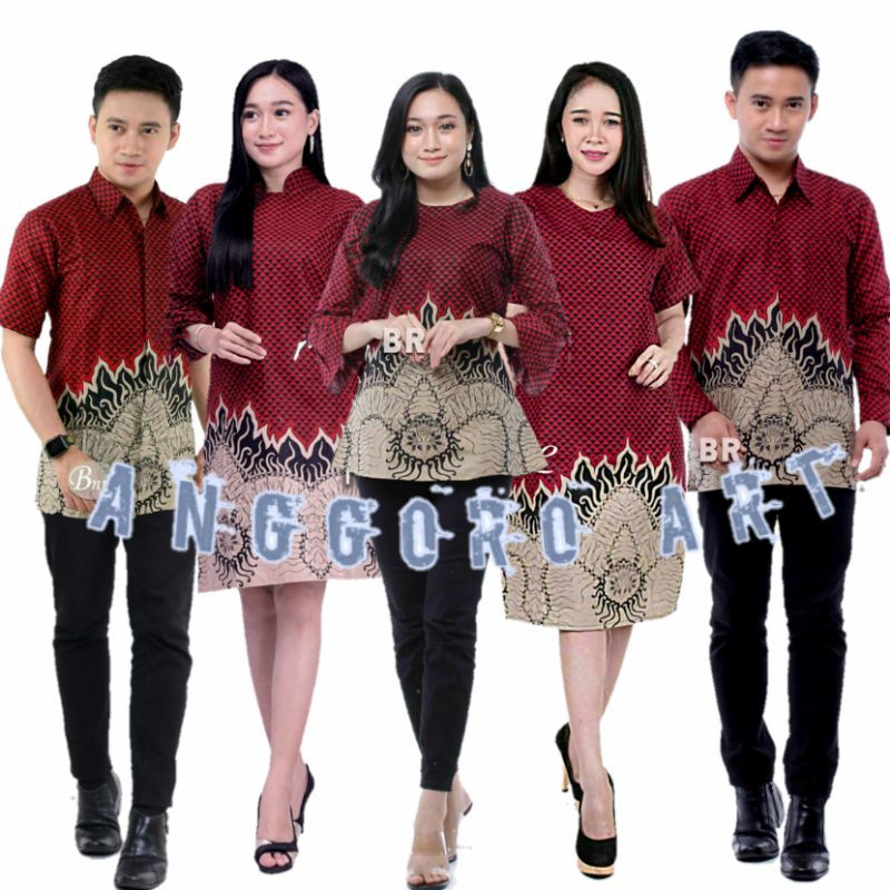 Maura Couple - Sania Ruffle Batik Couple ori Ndoro jowi DNT Garansi Termurah Shopee - BATIK Couple