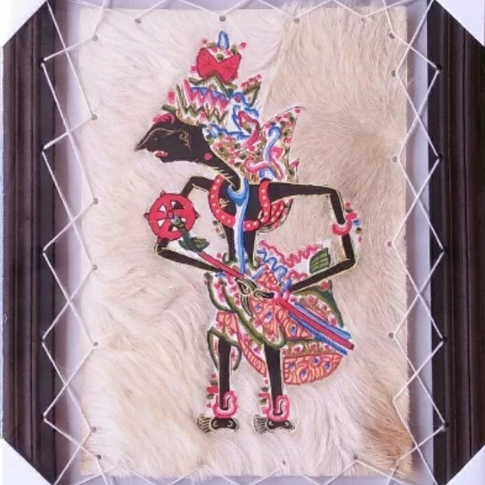 Jual LUKISAN WAYANG KULIT PRABU KRESNA JUMBO 70x50 cm DEKORASI RUMAH