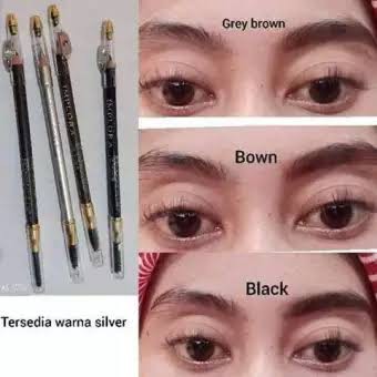 100% ORIGINAL PENSIL ALIS IMPLORA / CELAK / EYEBROW PENCIL [BPOM] / softbrow brown / dark brown / grey brown / silver / black