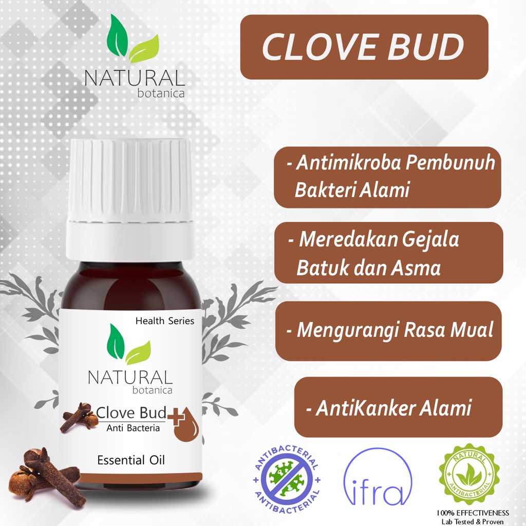 Natural Botanica Clove Bud Essential Oil Pure Minyak Esensial Atsiri AromaTerapi Diffuser