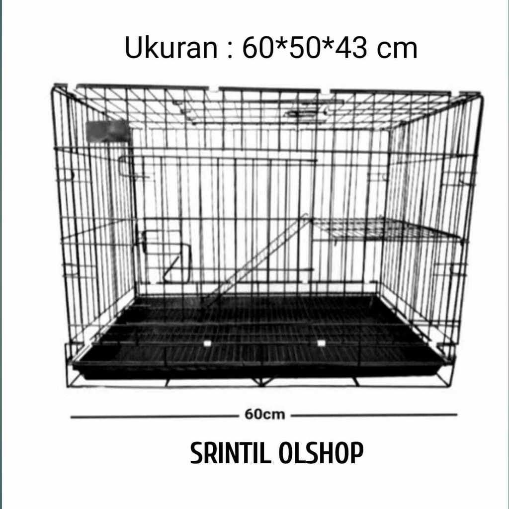 Kandang Kucing/Sangkar Kucing/Keinci/ Bahan Besi 1 Tingkat Dan 2 Tingkat