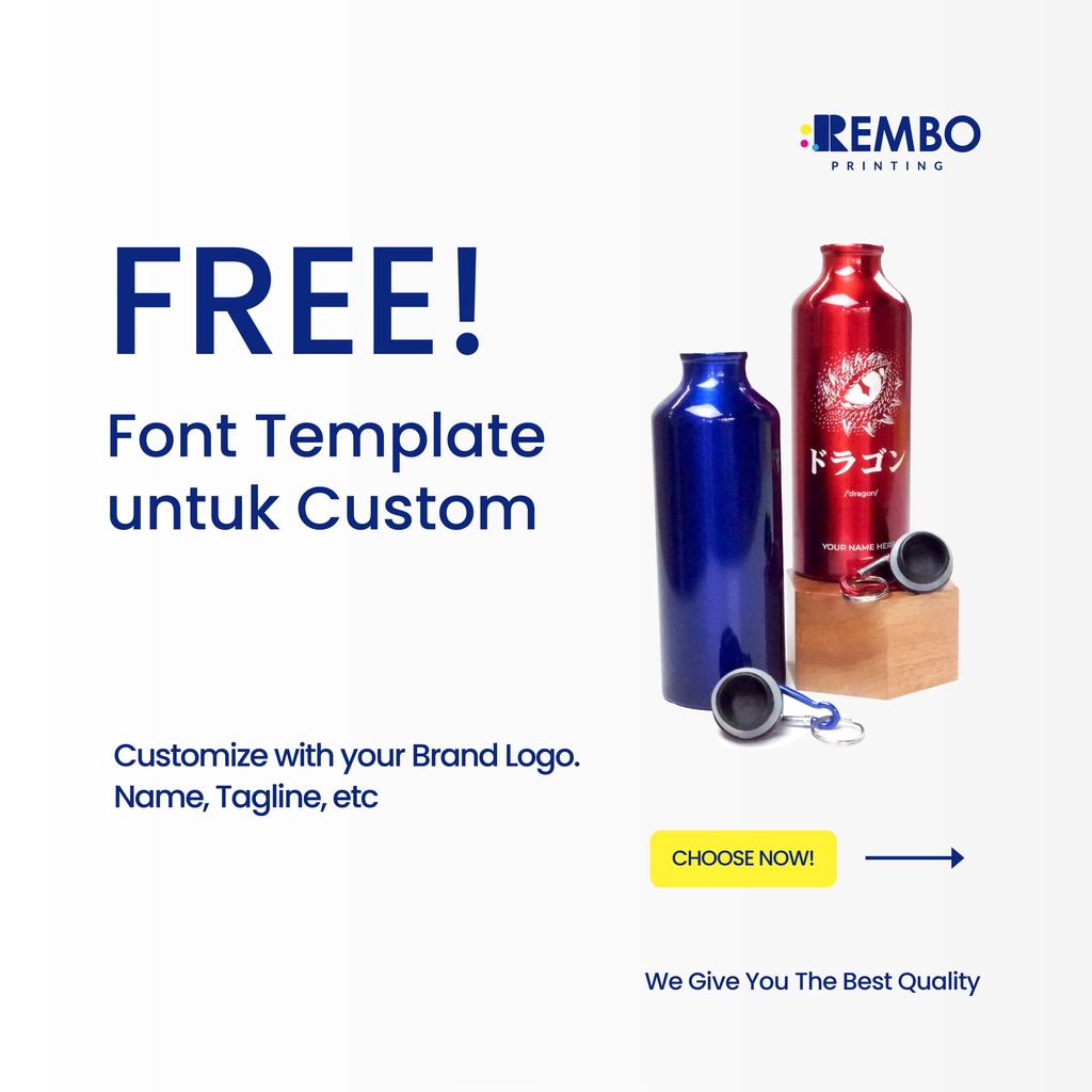 TUMBLER CUSTOM TERMOS NAMA LOGO GRAFIR - SPORT BOTTLE